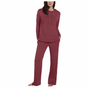 Max and Mia Ladies' Hoodie Lounge Set   Red
